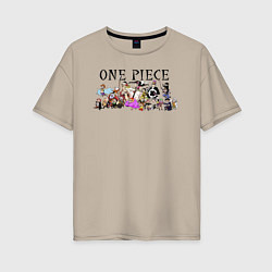 Женская футболка оверсайз Персонажи One Piece Большой куш