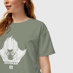 Футболка оверсайз женская Invoker из Доты 2, цвет: авокадо — фото 2