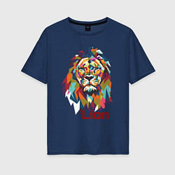 Футболка оверсайз женская Lion, цвет: тёмно-синий