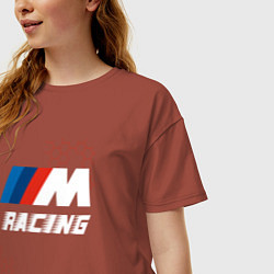 Футболка оверсайз женская BMW - Pro Racing, цвет: кирпичный — фото 2