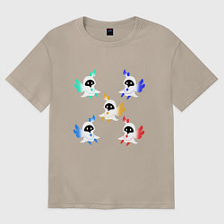 Женская футболка оверсайз ЭЛЕМЕНТЫ ГЕНШИН