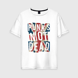 Женская футболка оверсайз Punks not dead