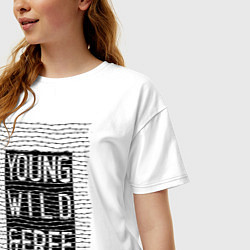 Футболка оверсайз женская YOUNG WILD &FREE, цвет: белый — фото 2