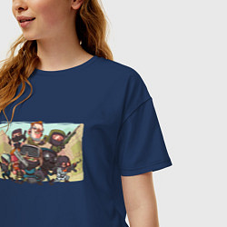 Футболка оверсайз женская Counter Strike, цвет: тёмно-синий — фото 2