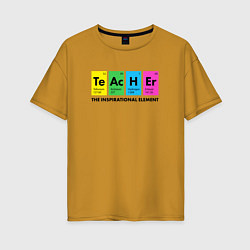 Женская футболка оверсайз Teacher Учитель