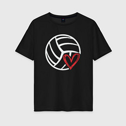 Женская футболка оверсайз Love Volleyball