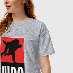 Футболка оверсайз женская Judo, цвет: меланж — фото 2