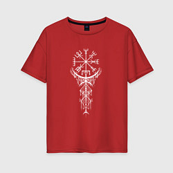 Женская футболка оверсайз Вегвизир Vegvisir Руна Z