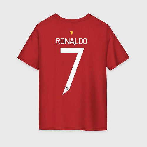 Женская футболка оверсайз Форма Криштиану Роналдо / Красный – фото 2