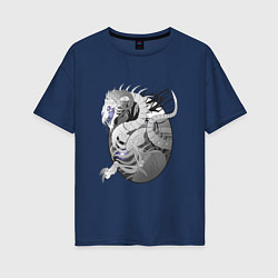 Женская футболка оверсайз Костяной дракон