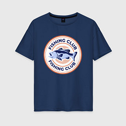 Женская футболка оверсайз Клуб рыболовов