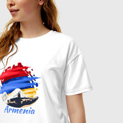 Футболка оверсайз женская Brush Armenia, цвет: белый — фото 2