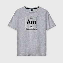 Футболка оверсайз женская Am -Armenium, цвет: меланж