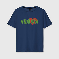 Женская футболка оверсайз Vegan Love