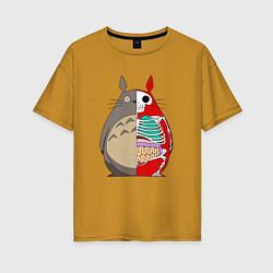 Женская футболка оверсайз Totoro Inside