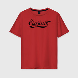 Женская футболка оверсайз Elysium логотип