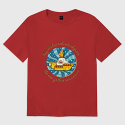 Футболка оверсайз женская Yellow Submarine The Beatles, цвет: красный
