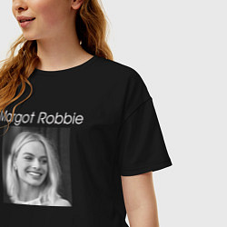 Футболка оверсайз женская Margot Robbie, цвет: черный — фото 2