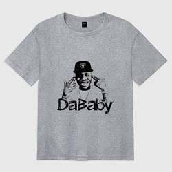 Футболка оверсайз женская DaBaby, цвет: меланж