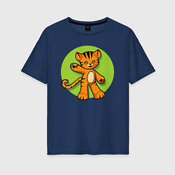 Женская футболка оверсайз Hello Tiger