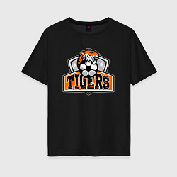 Женская футболка оверсайз Football Tigers