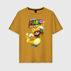 Женская футболка оверсайз Super Mario 3D world animals