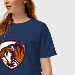 Футболка оверсайз женская Тигр Убийца, цвет: тёмно-синий — фото 2