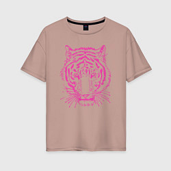 Женская футболка оверсайз Pink Tiger