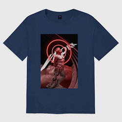 Футболка оверсайз женская Work, цвет: тёмно-синий