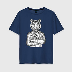Женская футболка оверсайз Модный Тигр