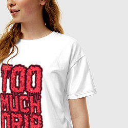 Футболка оверсайз женская Too much drip, цвет: белый — фото 2