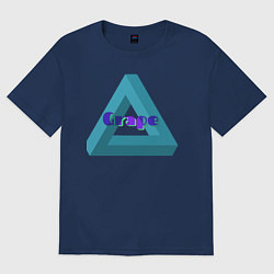 Футболка оверсайз женская GRAPE MERCH, цвет: тёмно-синий