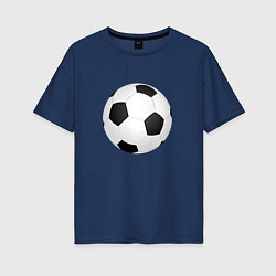 Женская футболка оверсайз Футбольный мяч