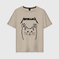 Женская футболка оверсайз METALLICA МЕТАЛЛИКА