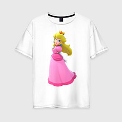 Футболка оверсайз женская Princess Peach, цвет: белый