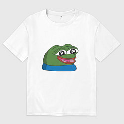 Футболка оверсайз женская Pepe happy Пепе хеппи, цвет: белый