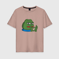 Женская футболка оверсайз Pepe love пепе лов