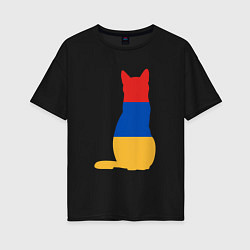 Женская футболка оверсайз Армянский Кот