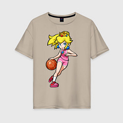 Женская футболка оверсайз Peach Basketball