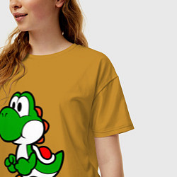 Футболка оверсайз женская Yoshi1, цвет: горчичный — фото 2