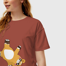 Футболка оверсайз женская Гоба, цвет: кирпичный — фото 2