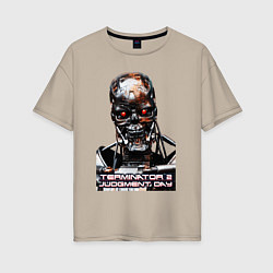 Женская футболка оверсайз Terminator T-800