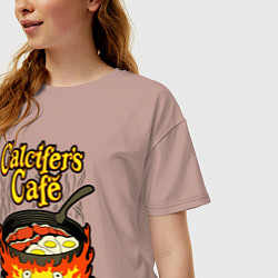 Футболка оверсайз женская Calcifer cook, цвет: пыльно-розовый — фото 2