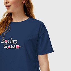 Футболка оверсайз женская Squid Game 2021, цвет: тёмно-синий — фото 2