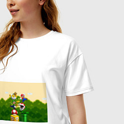 Футболка оверсайз женская Mario Coins, цвет: белый — фото 2