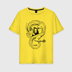 Женская футболка оверсайз Бог Каонаси и Хаку Унесённые призраками