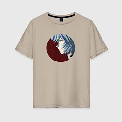 Женская футболка оверсайз Rei Ayanami EVA