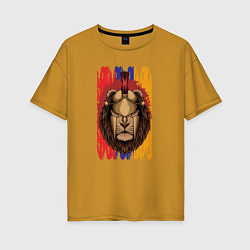 Женская футболка оверсайз Lion Sparta