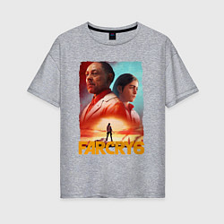 Футболка оверсайз женская FAR CRY 6 ФАР КРАЙ 6 ПОСТЕР, цвет: меланж