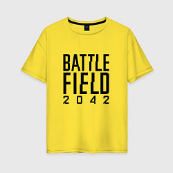 Женская футболка оверсайз BATTLEFIELD 2042 LOGO БАТЛФИЛД 2042 ЛОГО